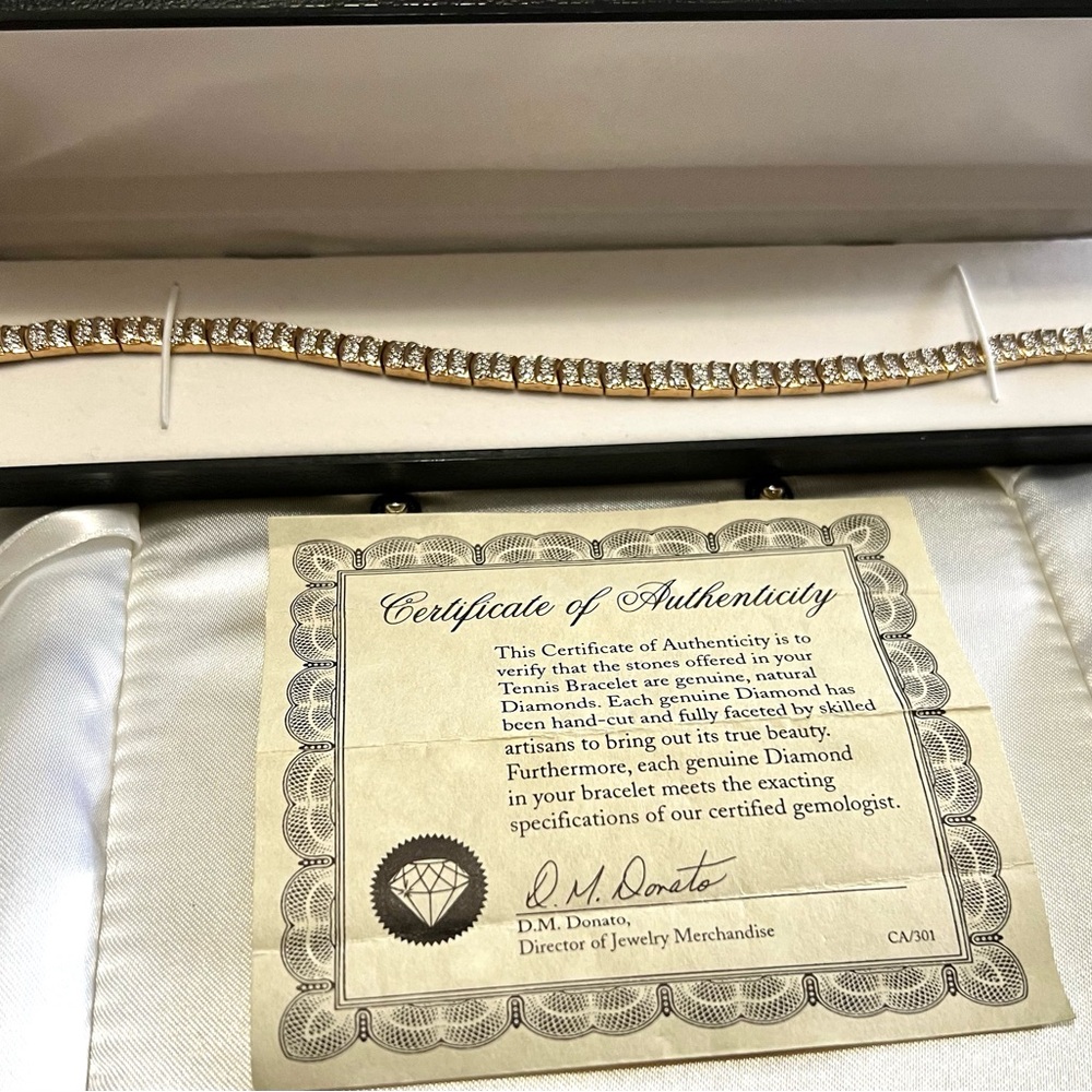 SS Gold-plated Diamond Chip Tennis bracelet
